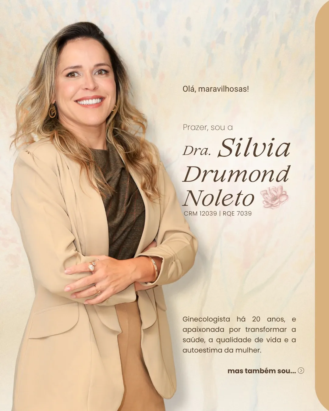Post de apresentação da Dra. Silvia Drumond Noleto